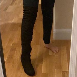 Black over the knee boots